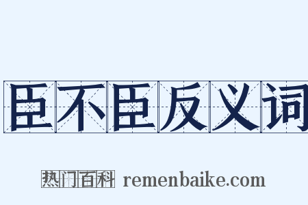 臣不臣反义词是什么意思的图片